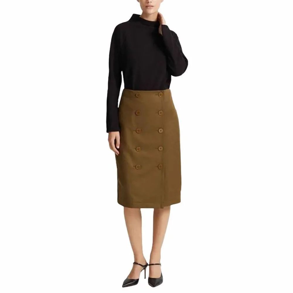 Club Monaco Front Button Pencil Midi Skirt NWT